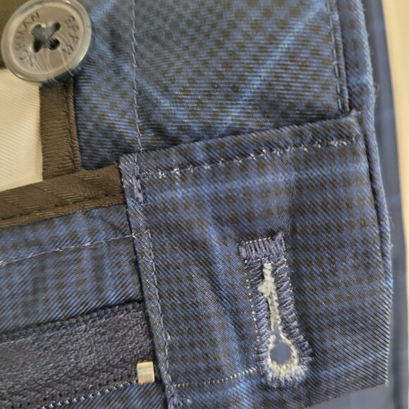 Greg Norman Collection Blue Plaid Men's Hybrid Shorts - Picture 9 of 15